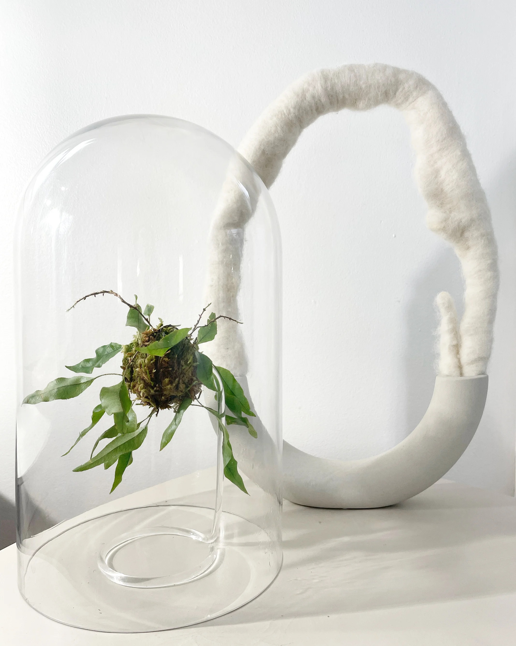 Handcrafted glass and fiber sculpture from The Fen studio